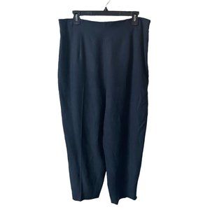 Field Manor Women 100% Silk Lined Blue‎ Side Zip Dress Modern Classics Pants 16